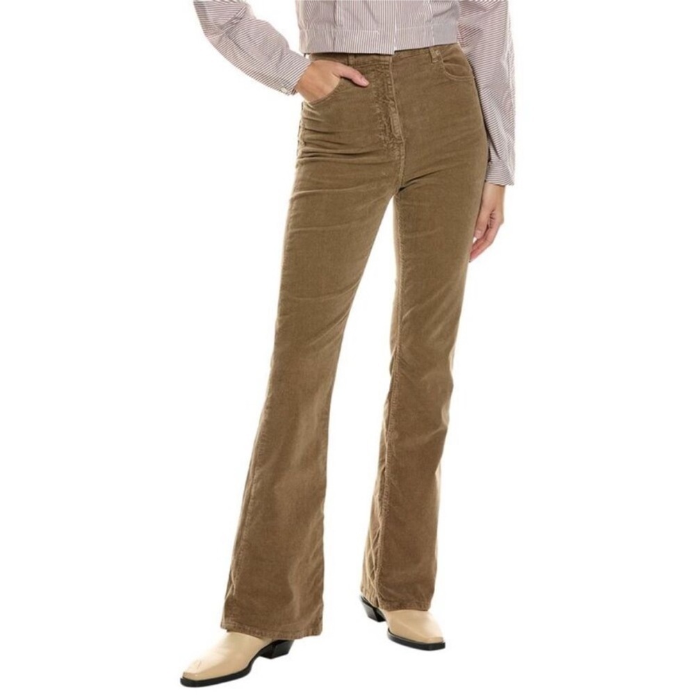 GANNI Washed Corduroy High-Rise Pant Size 2